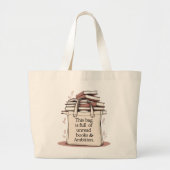 Unread Books & Ambition – Double-Sided Book Lover Grote Tote Bag (Voorkant)