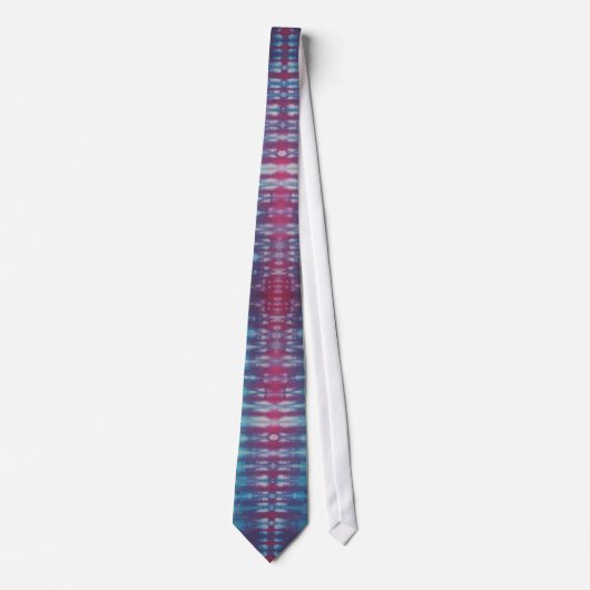 Unreal Blue Tie Dye Necktie Stropdas (Voorkant)