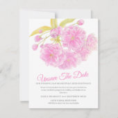 Unsave de datum bruiloft verandering uitgestelde b save the date (Voorkant)
