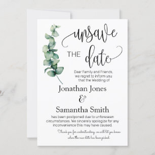 Unsave the date of datumbruiloft change greenery i kaart