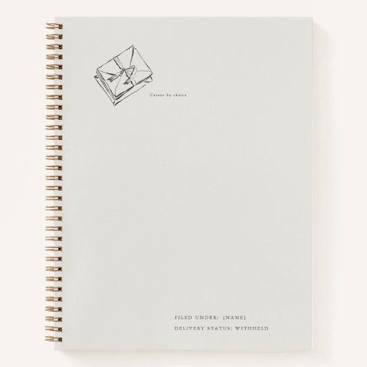 Unsent Letters- Regency Correspondence Notitieboek (Voorkant)