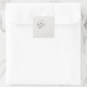 Unsent Letters- Regency Correspondence Vierkante Sticker (Tas)