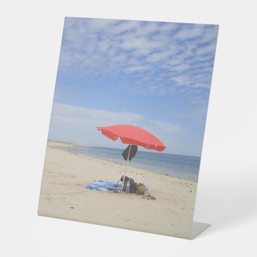 UNSER Sonnenschirm - Reclamebord Met Voetstuk (Voorkant)