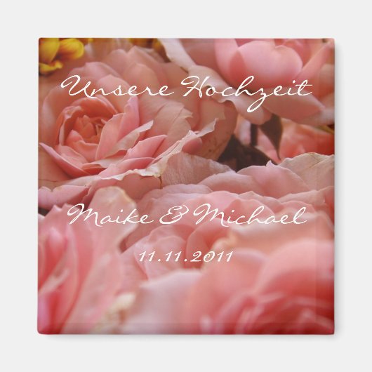 Unsere Hochzeit (Einladung) - Magnet Magneet (Voorkant)