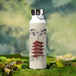 Unshaken - Traditioneel Japans streetwear design Waterfles