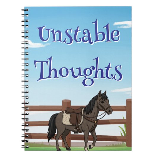 Unstable Thoughts, horse and pasture  Notitieboek (Voorkant)