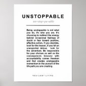 UNSTOPPABLE empowering Motivatie Poster (Voorkant)