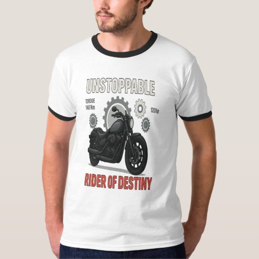 Unstoppable – Rider of Destiny Motorcycle Graphic T-shirt (Voorkant)