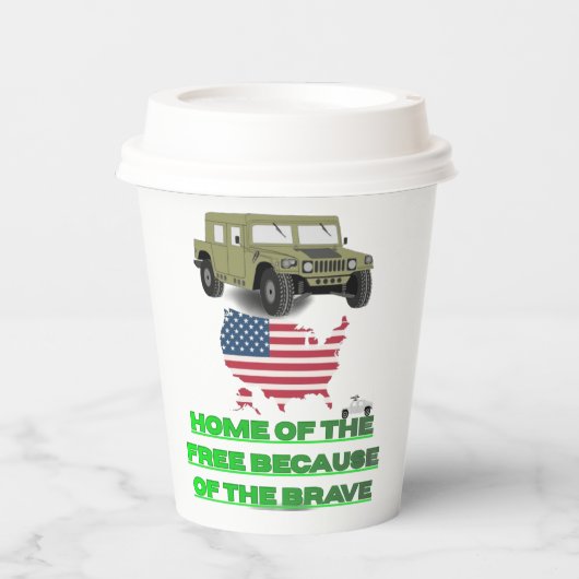 Unstoppable veterans  papieren bekers (Voorkant)