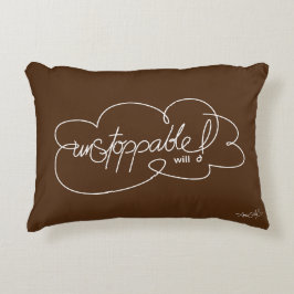 UNSTOPPABLE zal - Vette wolken - Wit Manuscript Accent Kussen