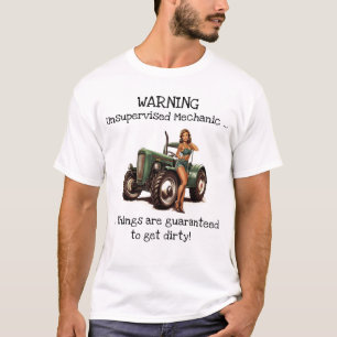Unsupervised Mechanic T-shirt voor mannen