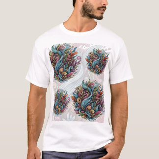 Untamed Bloom: Biologische energie T-shirt