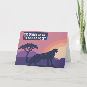 Untamed Cheetah Luckier Wenskaart Kaart