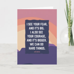 Untamed Courage Quote Wenskaart Bedankkaart