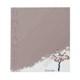 Untamed Quote Love Heart Tree Roze Schrijfpapier Notitieblok