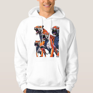 Untamed Roar: Tijgers in Flight Hoodie