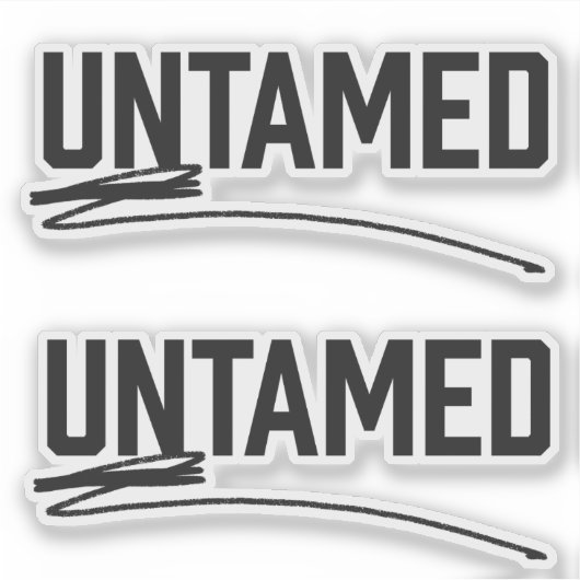 Untamed uitgesneden vinyl Stickers (Voorkant)