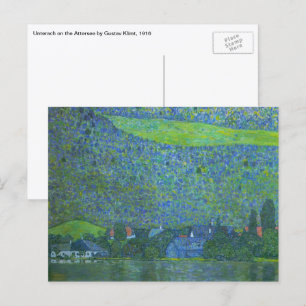 Unterach am Attersee door Klimt, Vintage Art Nouve Briefkaart