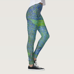 Unterach am Attersee door Klimt, Vintage Art Nouve Leggings