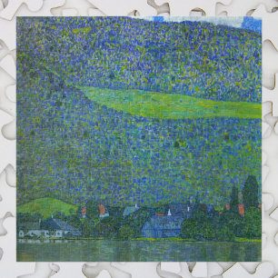 Unterach am Attersee door Klimt, Vintage Art Nouve Legpuzzel
