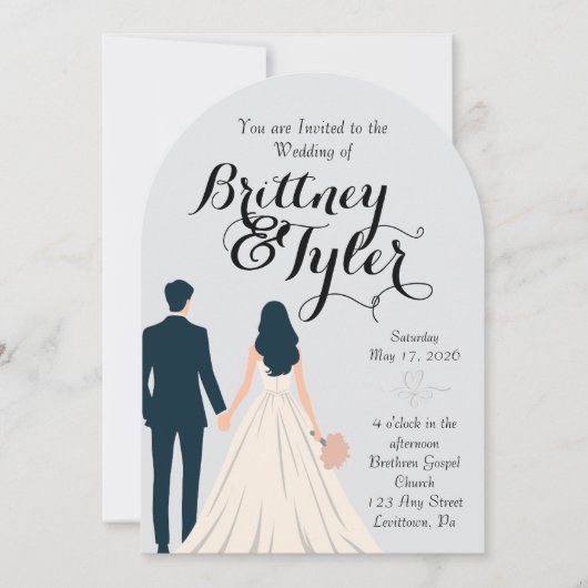 Until Forever-Brittney Wedding Invitation (Devant)