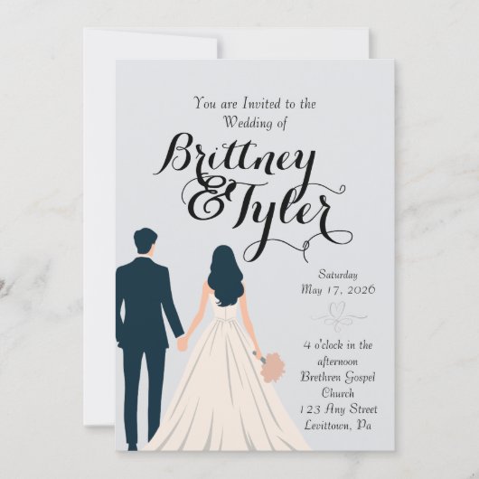 Until Forever-Brittney Wedding Invitation (Devant)