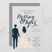 Until Forever-Brittney Wedding Invitation Kaart (Voorkant / Achterkant)