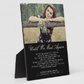 Until We Meet Again Funeral Photo Plaque (Côté)