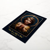 "Unto Us a Child Is Born" Foil Holiday Card Folie Feestdagenkaart (Gedraaid)