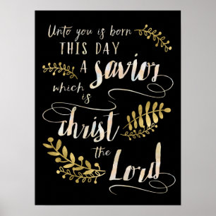 Unto You est né ce jour une affiche d'art sauveur