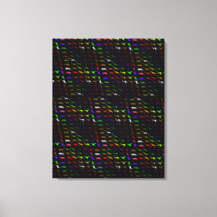 Unusual cool rainbow colorfuel cute dinosaur canvas afdruk