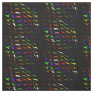 Unusual cool rainbow colorfuel cute dinosaur stof