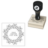 Unusual Leaf Wreath Custom Address Stamp | Botanic Rubberstempel (Gestempeld)