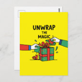 Unwrap the Magic Christmas Gift Briefkaart (Voorkant / Achterkant)