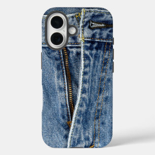 Unzipped Blue Jeans iPhone 16 Hoesje