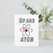 Up and ATOM, Science Humor Pun Funny Briefkaart (Staand voorkant)