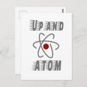 Up and ATOM, Science Humor Pun Funny Briefkaart (Voorkant / Achterkant)