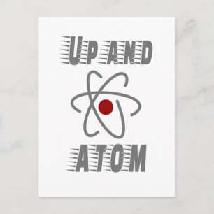 Up and ATOM, Science Humor Pun Funny Briefkaart
