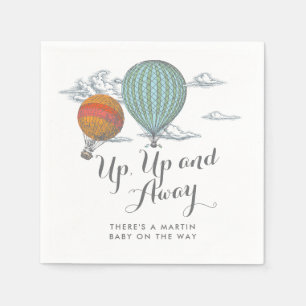 Up and Away Baby shower hete luchtballonnen Servet