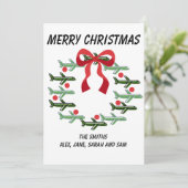 Up and Away Krans Kerst Kaart (Staand voorkant)