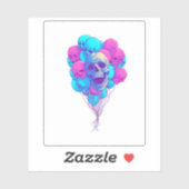 Up and Bone � Funny Floating Skull Sticker (Vel)