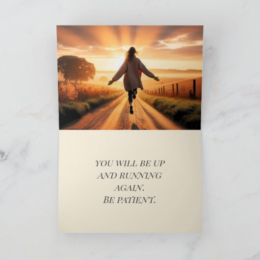 UP AND RUNNING GET WELL KAART (Binnen)