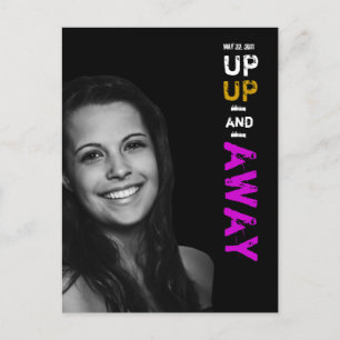 Up & Away Afstuderen uitnodiging Briefkaart