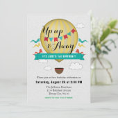 Up & Away Baby's First Birthday invitation (Debout devant)