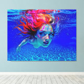 “Up Close and Personal” - A Chromatic Portrait Canvas Afdruk (Insitu (Houten vloer))