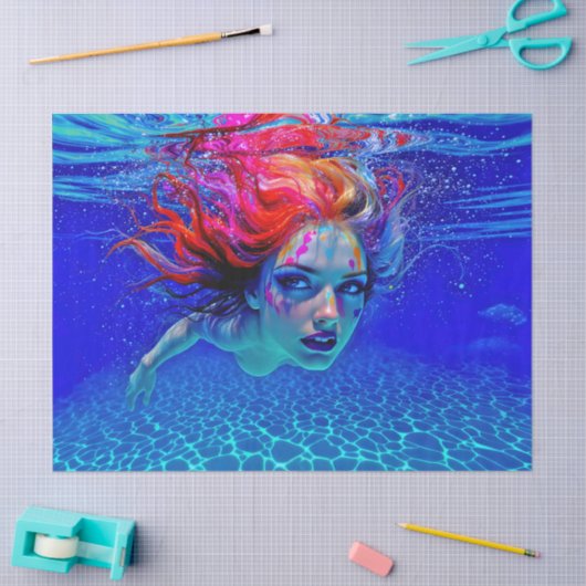 “Up Close and Personal” - A Chromatic Portrait Tissuepapier (Craft)