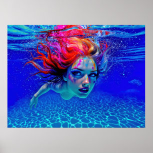 “Up Close and Personal” - Een Chromatisch Portret Poster