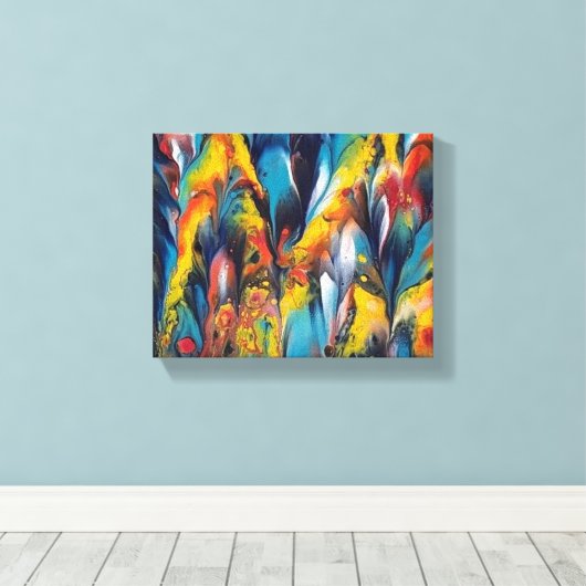 Up Close en Feathery2 Print op 10x18 Canvas (Insitu (Houten vloer))