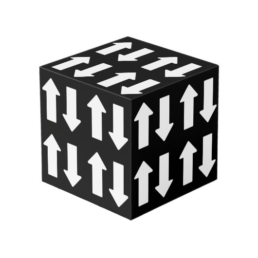 Up Down Wood Cube Decor Kubus (Voorkant hoekig)