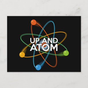 UP EN ATOM Science Joke Briefkaart